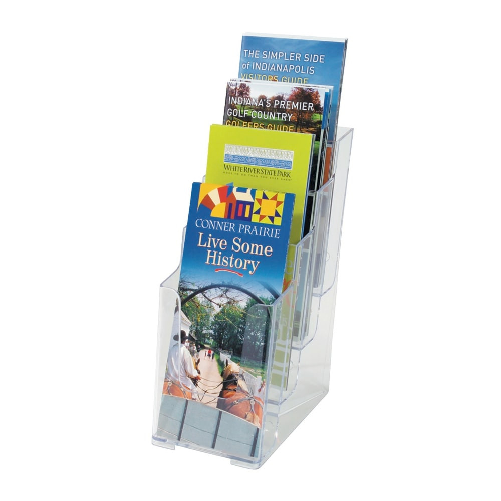 OFFICE DEPOT 1375462  Brand 4-Tier Literature Holder, 10inH x 4-13/16inW x 6-1/8inD