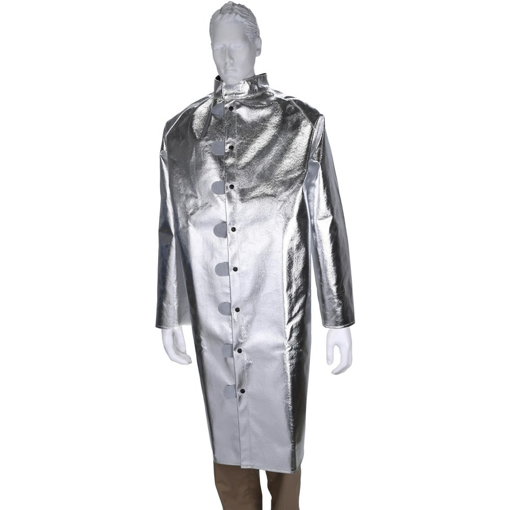 PRO-SAFE AL07-CK-50L Coat: Large, 44 to 46" Chest, Aluminized Kevlar, Snaps Closure