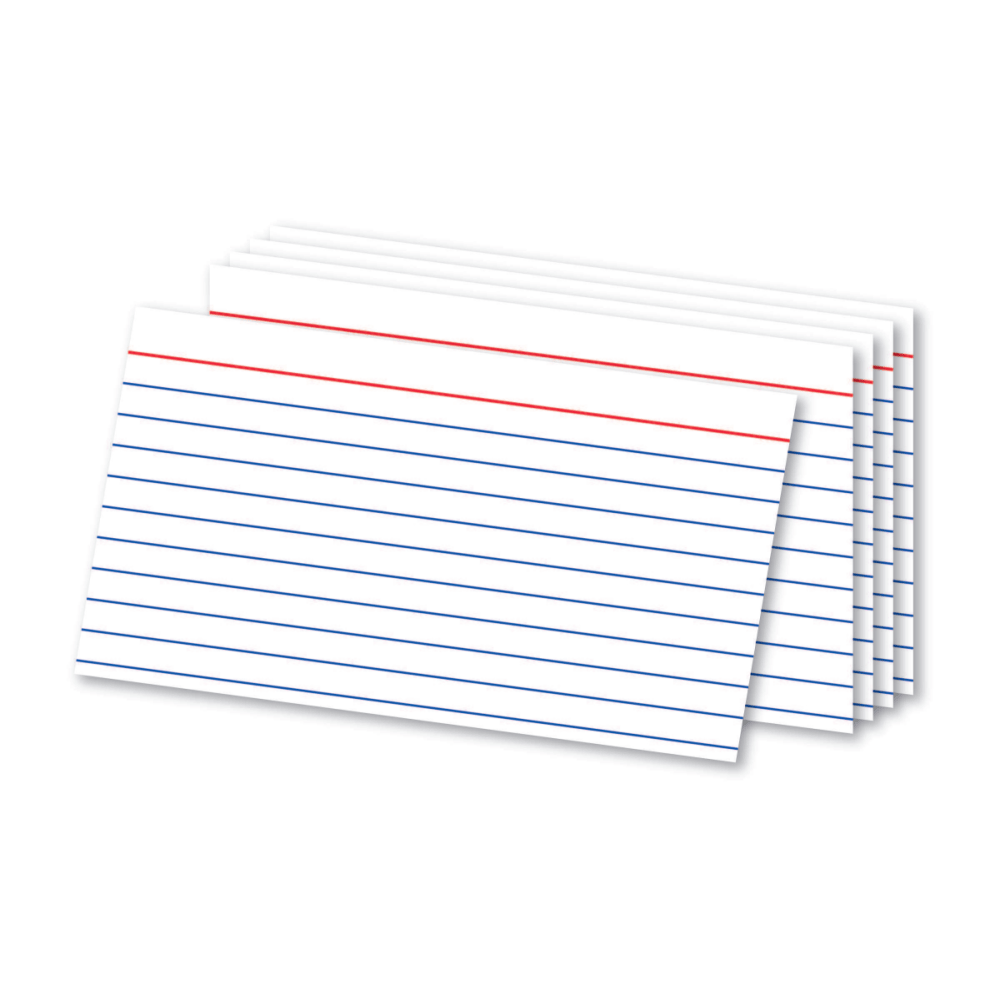 OFFICE DEPOT OD10050  Brand Ruled Index Cards, 3in x 5in, White, Pack Of 500