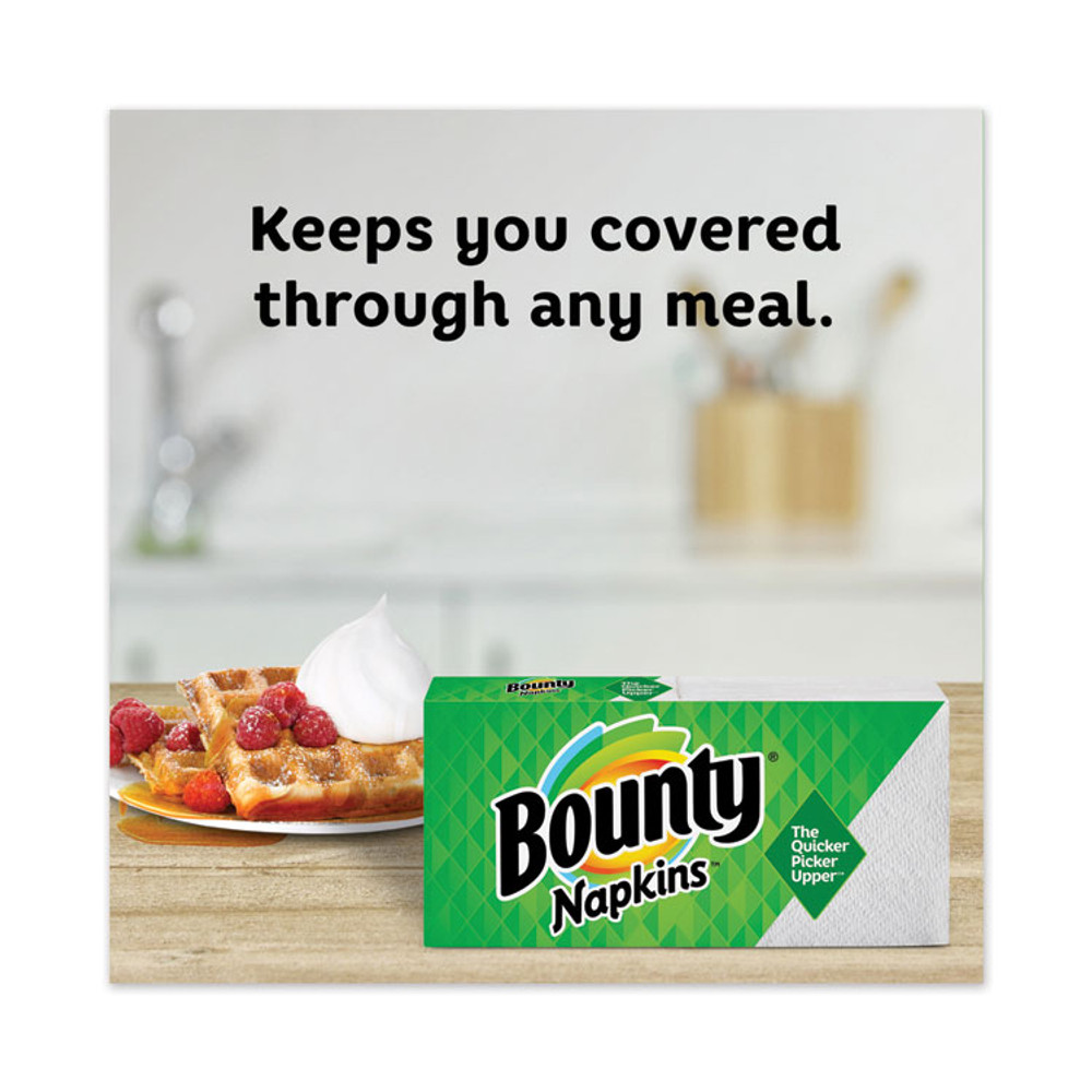 PROCTER & GAMBLE Bounty® 34885 Quilted Napkins, 1-Ply, 12 1/10 x 12, Assorted - Print or White, 200/Pack