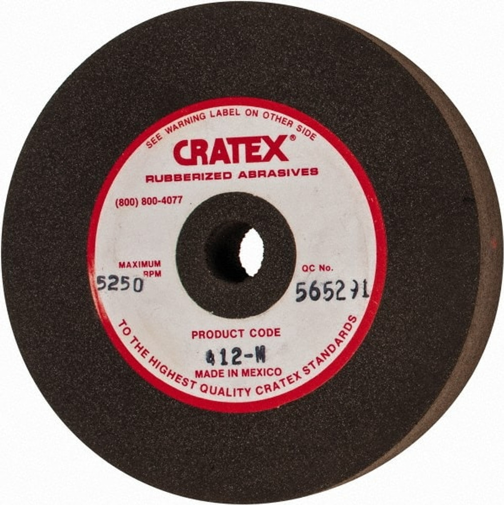 Cratex 412 M Surface Grinding Wheel: 4" Dia, 3/4" Thick, 1/2" Hole