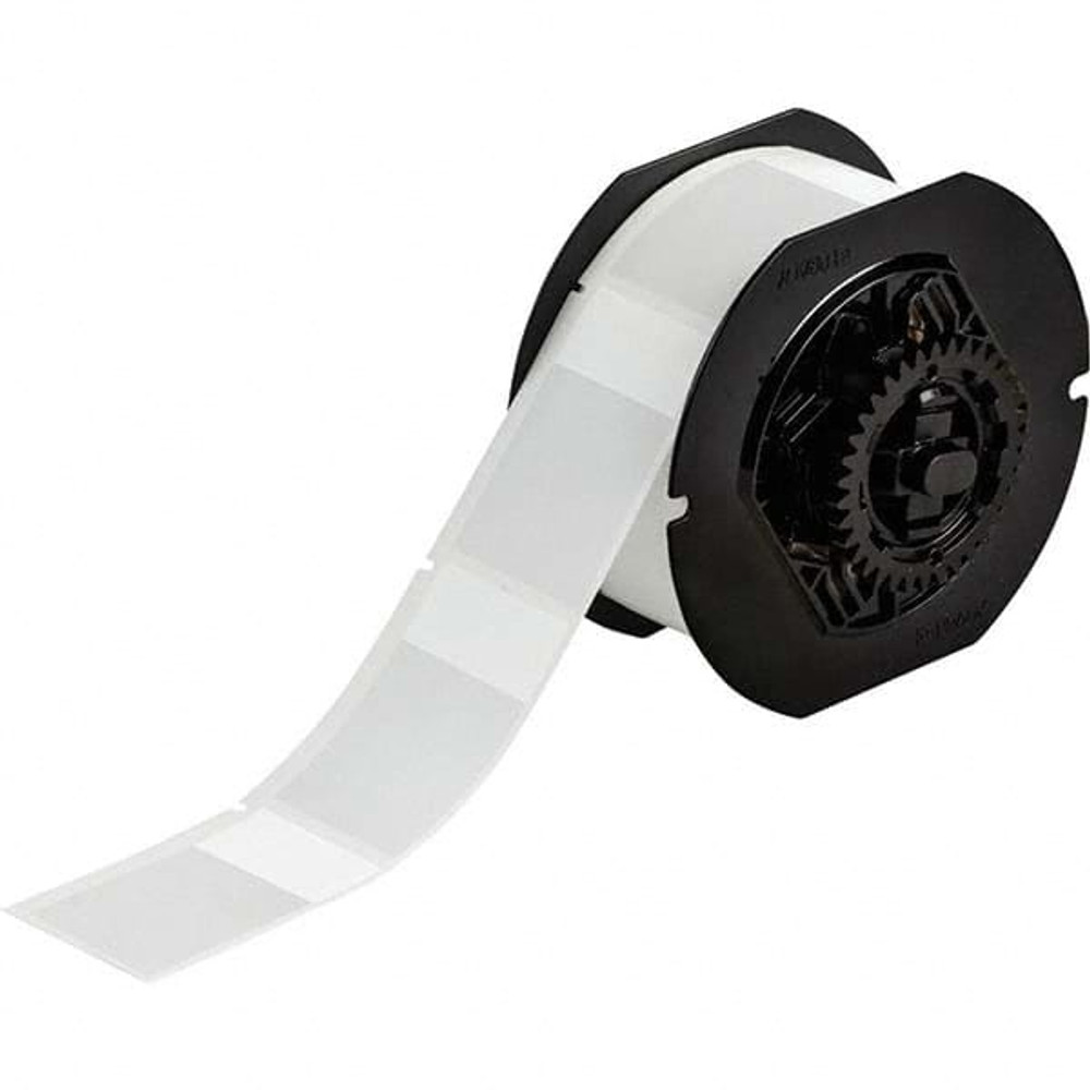 Brady 133841 Label Maker Label: Clear & White, Vinyl, 1-1/2" OAW, 700 per Roll