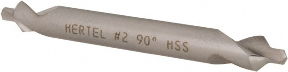 Hertel H-81155020000 Combo Drill & Countersink: #2, 3/16" Body Dia, 1180, High Speed Steel