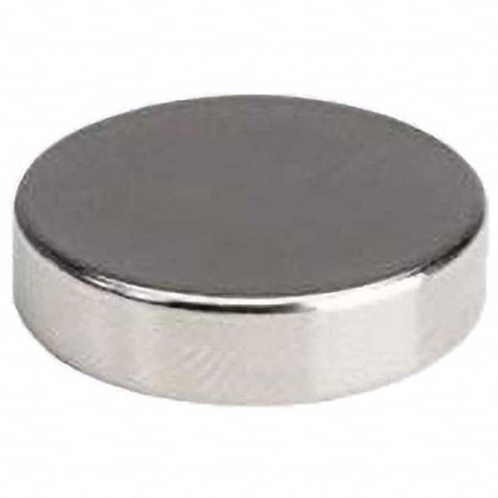 Eclipse N126 Rare Earth Disc & Cylinder Magnets; Rare Earth Metal Type: Neodymium Rare Earth; Neodymium; Diameter (Inch): 0.5 in; Overall Height: 0.5 in; Height (Inch): 0.5 in; Maximum Pull Force: 8.6 lb; Maximum Operating Temperature: 248 0F; Grade: