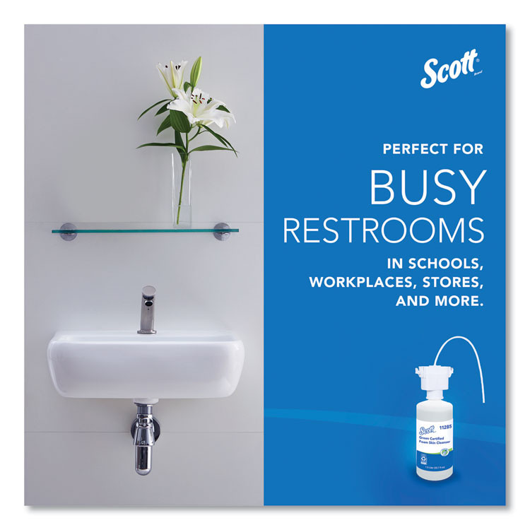 KIMBERLY-CLARK PROFESSIONAL Scott® 11285 Essential Green Certified Foam Skin Cleanser Refill, Fragrance-Free, 1,500 mL, 2/Carton