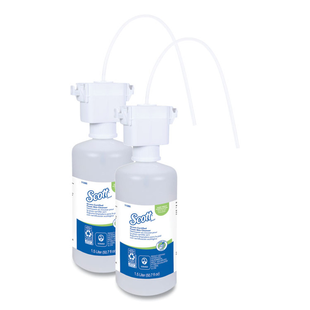 KIMBERLY-CLARK PROFESSIONAL Scott® 11285 Essential Green Certified Foam Skin Cleanser Refill, Fragrance-Free, 1,500 mL, 2/Carton