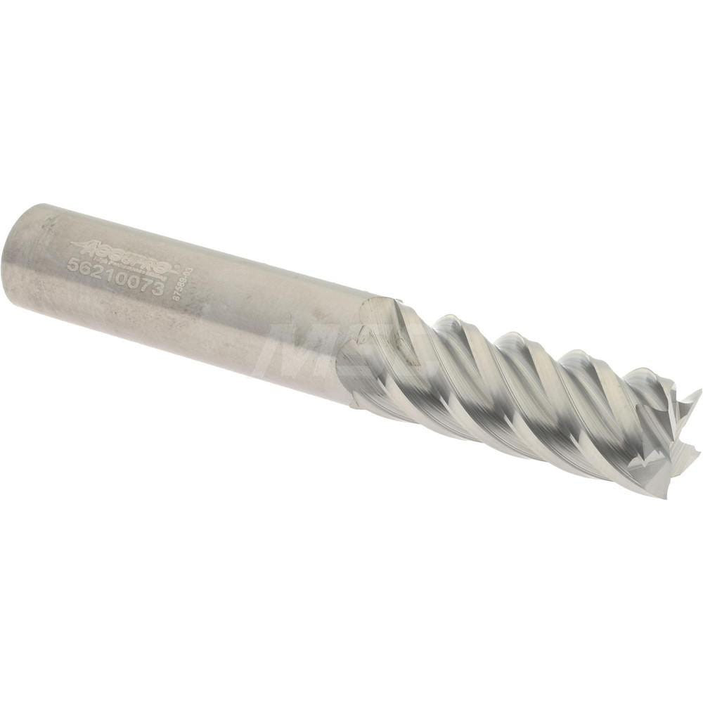 Accupro 5453750 Square End Mill:  0.3750" Dia, 1" LOC, 0.375" Shank Dia, 2.5" OAL, 5 Flutes, Solid Carbide