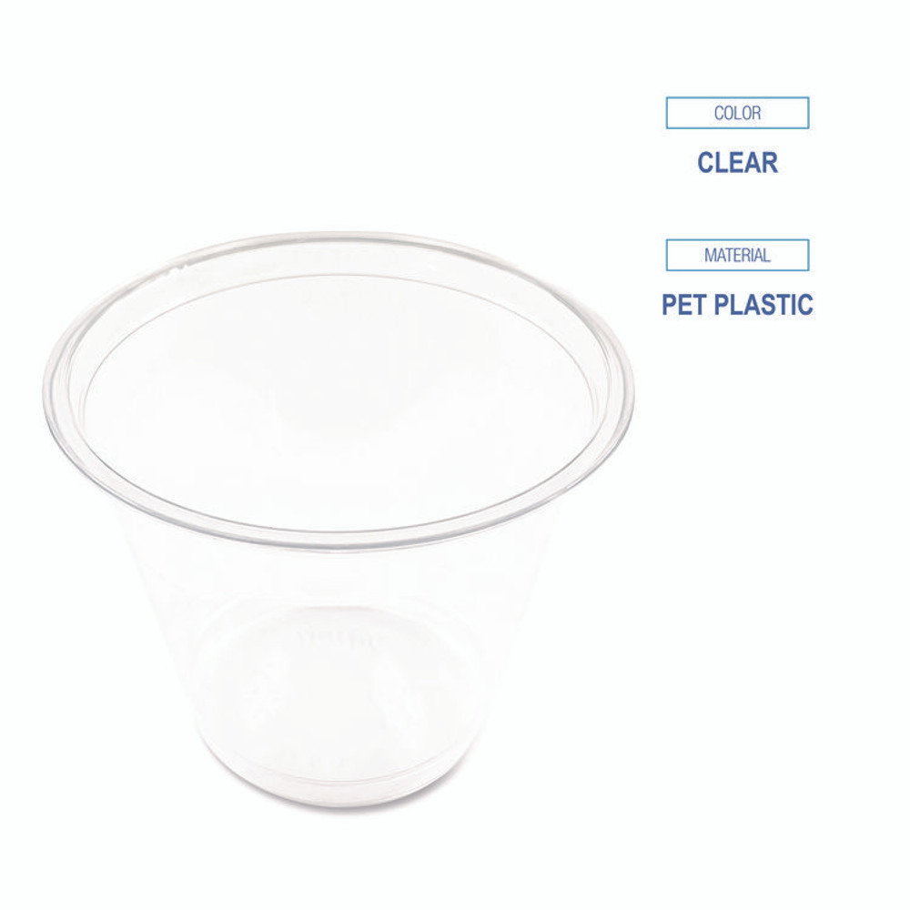 BOARDWALK PET9SPK Clear Plastic PET Cups, 9 oz, 50/Pack