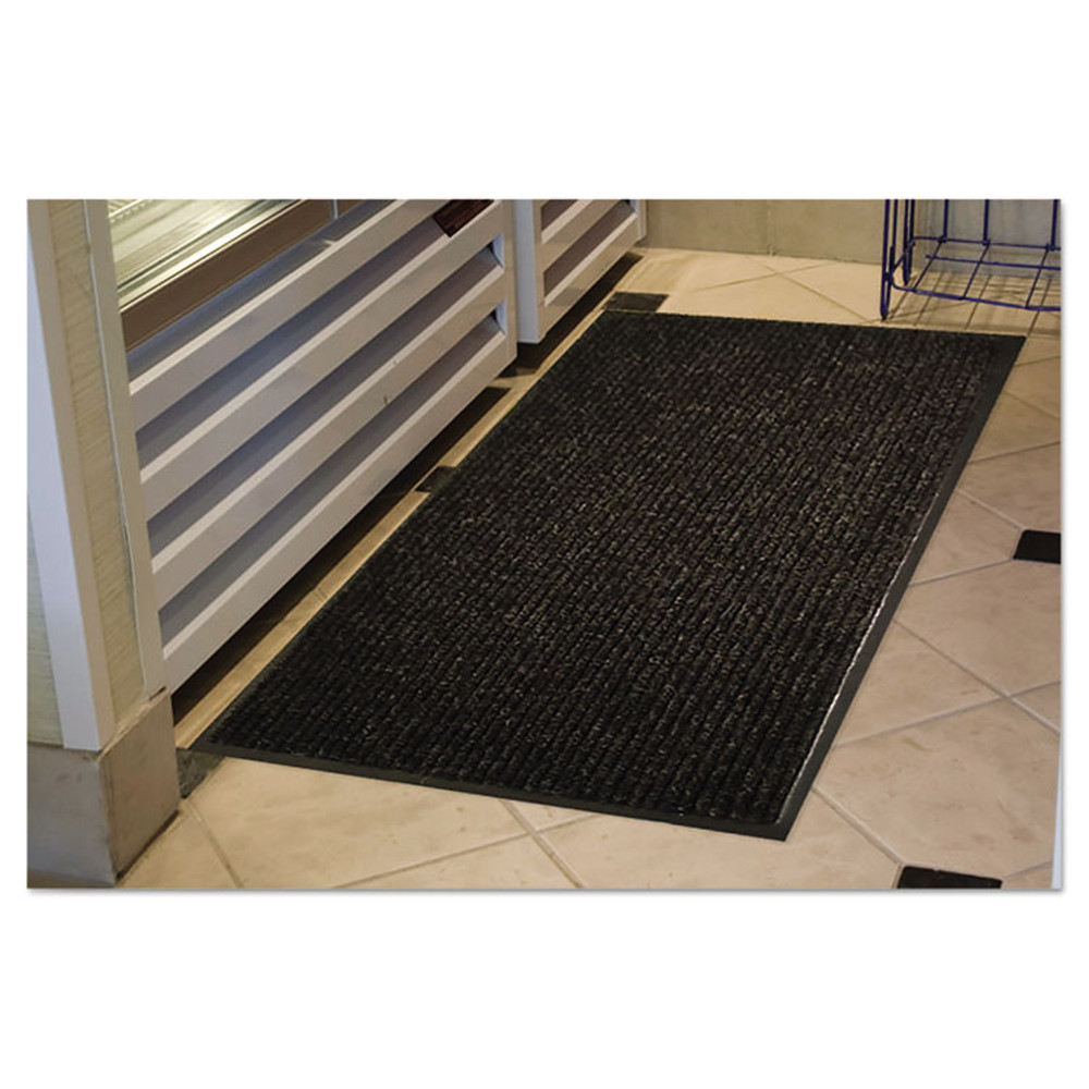 MILLENNIUM MAT COMPANY Guardian 64040630 Golden Series Dual Rib Indoor Wiper Mats, Rectangular, Charcoal Gray Carpeted Surface, 48" x 72"