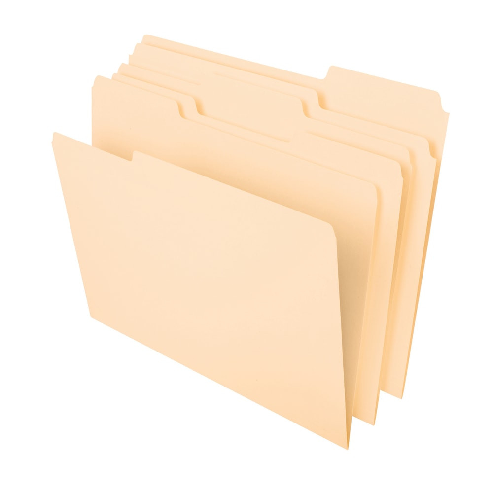 Protect and file important documents with these Office Depot heavyweight manila file folders. Cut tabs make it simple to find and identify projects while offering ample space for handwriting or printed labels. A 3/4-inch expansion provides ample space for multipage documents. Featuring a heavyweight 14-pt. construction, these durable Office Depot heavyweight manila file folders withstand frequent handling for use on daily projects.  14-pt. paper construction withstands heavy use.  1/3-cut top tabs offer space for labels and easy identification.  3/4in expansion for large document sets.  Letter-size supports general office filing.  Box of 50 manila file folders.