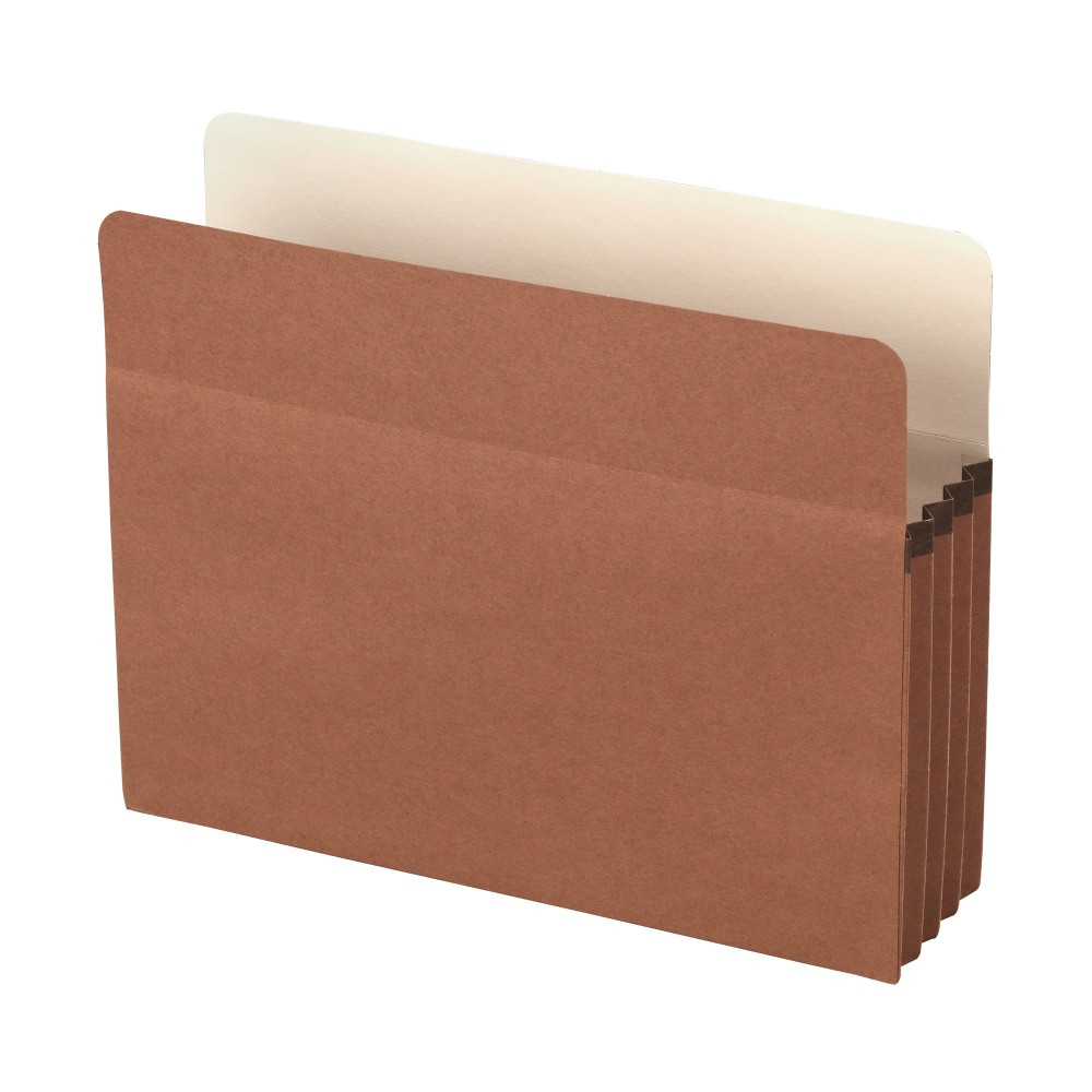 Upgrade your storage system with an Office Depot standard file pocket. No matter what you use it for, the stylish brown cover and expanding design make it a welcome addition to your office.  22-pt front and back covers help protect your documents against damage.  Brown standard file pocket has a front flap that folds down for easy access.  Full-length tab on the back cover provides room for labels or handwritten titles.  Letter size (8 1/2in x 11in) with a 3 1/2in expansion accommodates up to 875 sheets.