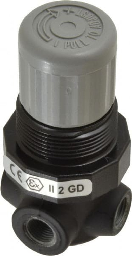 Norgren V07-100-NNLA Relief Air Valve: Knob Adjustment Actuator, 1 Position, 1/8" Inlet, NPT Thread