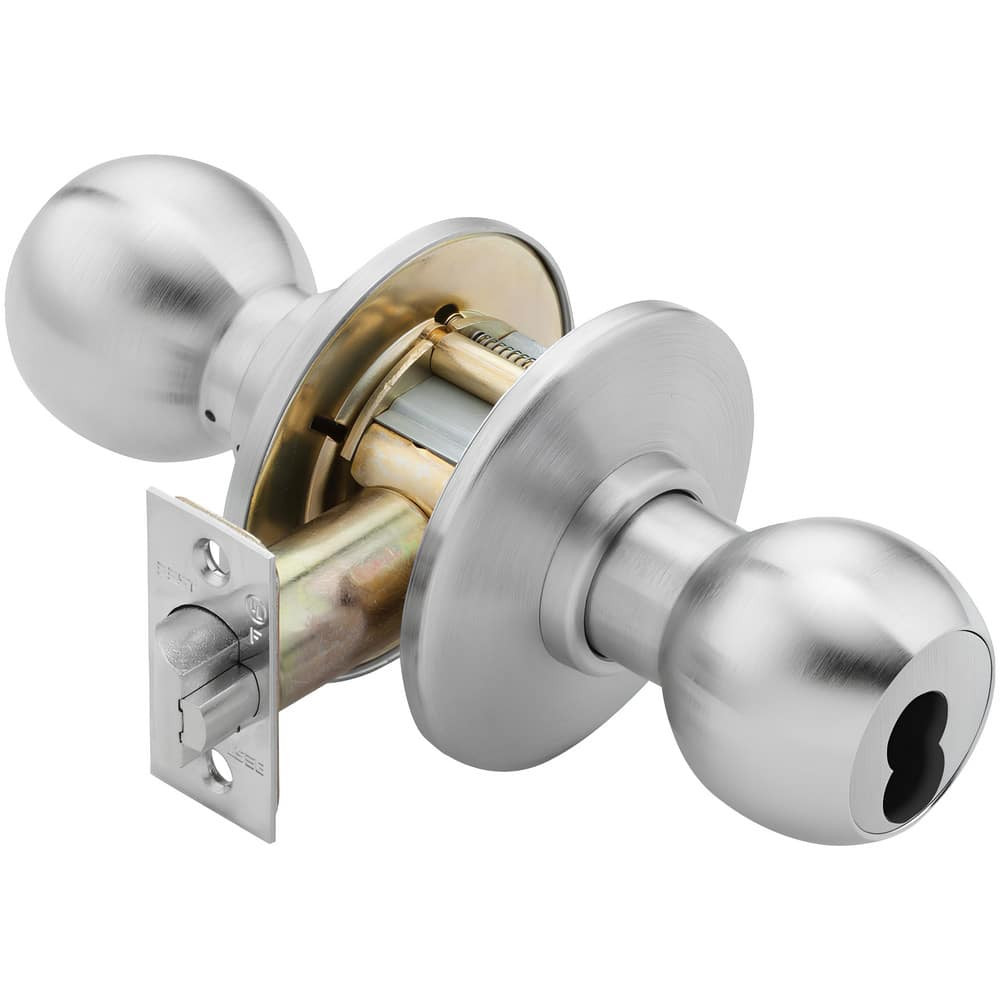 BestDormakaba 8K37AB4AS3626 Knob Locksets; Type: Entrance ; Key Type: Keyed Different ; Material: Metal ; Finish/Coating: Satin Chrome ; Compatible Door Thickness: 1-3/4" to 2-1/4" ; Backset: 2.75