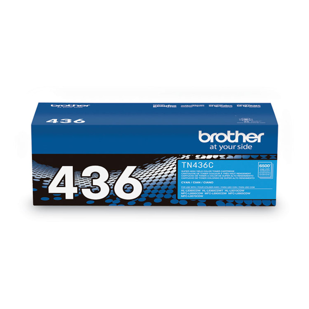 BROTHER INTL. CORP. TN436C TN436C Super High-Yield Toner, 6,500 Page-Yield, Cyan