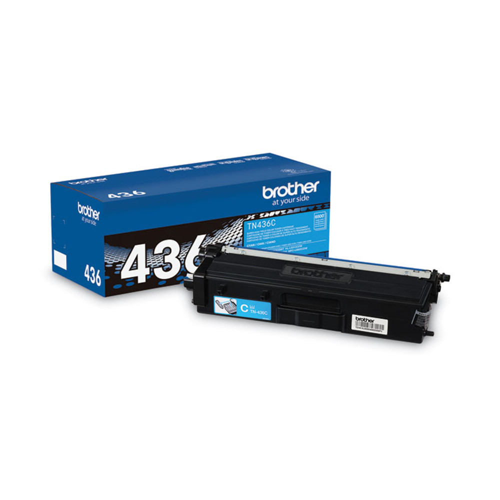 BROTHER INTL. CORP. TN436C TN436C Super High-Yield Toner, 6,500 Page-Yield, Cyan