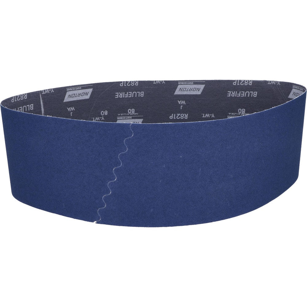 Norton 78072727694 Abrasive Belt: 6" Wide, 48" Long, 80 Grit, Zirconia Alumina