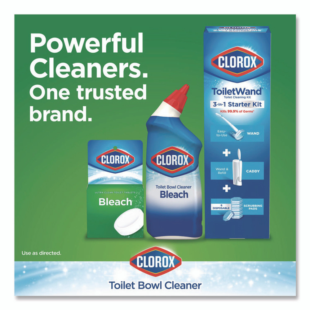 CLOROX SALES CO. 30024PK Ultra Clean Toilet Tablets Bleach, 3.5 oz Tablet, 2/Pack