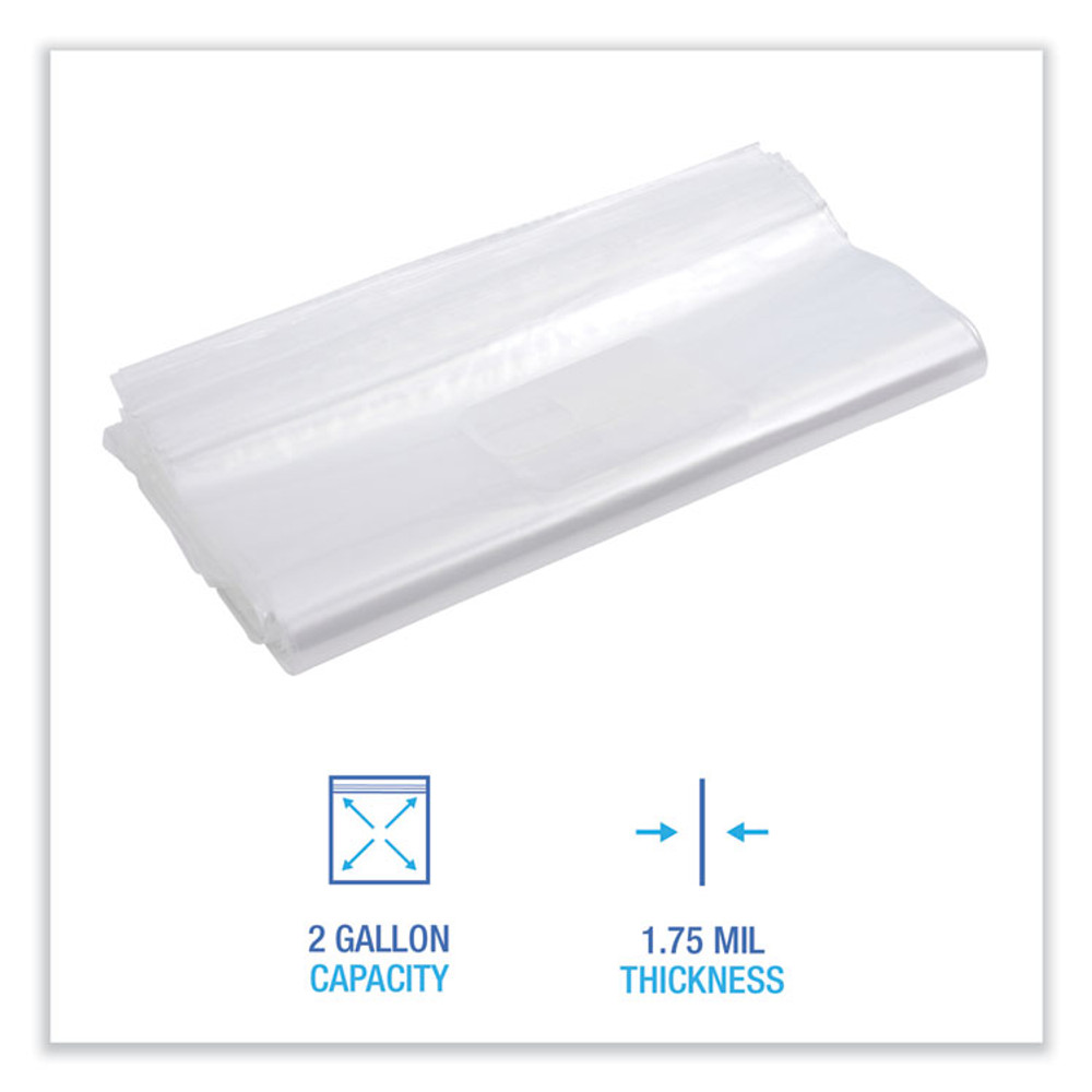 BOARDWALK 2GALBAG Reclosable Food Storage Bags, 2 Gallon, 13" x 15", Clear, 100/Box