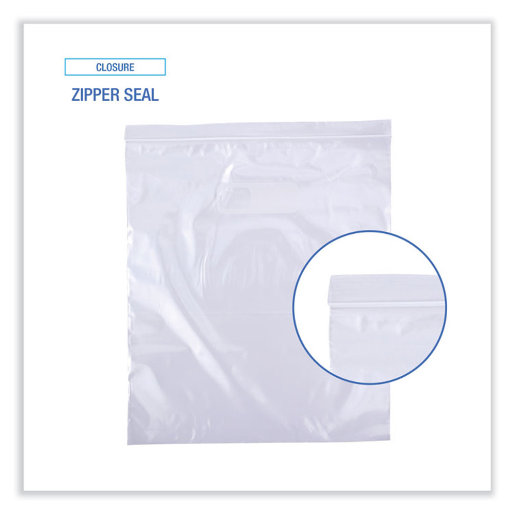 BOARDWALK 2GALBAG Reclosable Food Storage Bags, 2 Gallon, 13" x 15", Clear, 100/Box