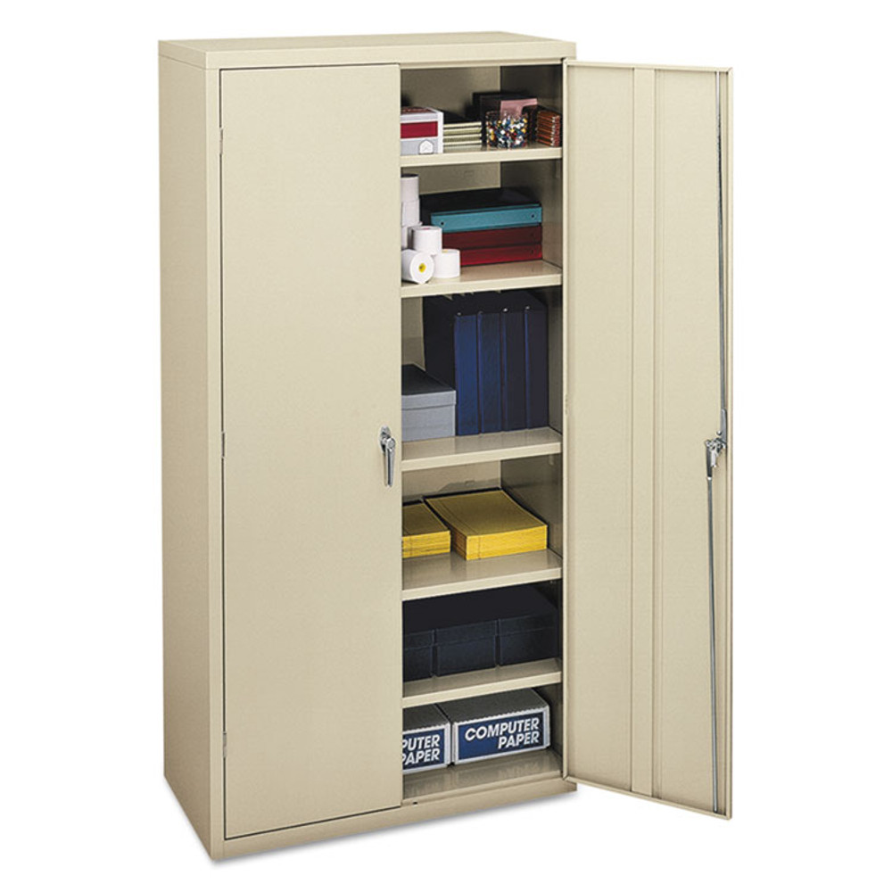 HON COMPANY SC1872L Assembled Storage Cabinet, 36w x 18.13d x 71.75h, Putty