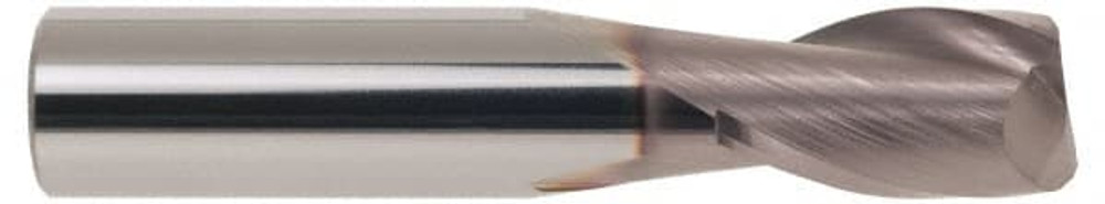 SGS 31307 Square End Mill: 3/16'' Dia, 3/8'' LOC, 3/16'' Shank Dia, 2'' OAL, 2 Flutes, Solid Carbide