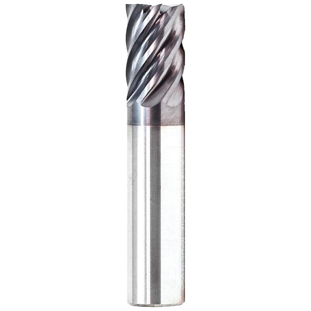 GWS 312830 Corner Radius End Mill: 1" Dia, 4-1/8" LOC, 0.09" Radius, 7 Flutes, Solid Carbide