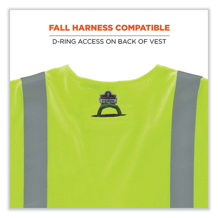 TENACIOUS HOLDINGS, INC. ergodyne® 22219 GloWear 8356FRHL Class 3 FR Hook and Loop Safety Vest with Sleeves, Modacrylic, 4X-Large/5X-Large, Lime