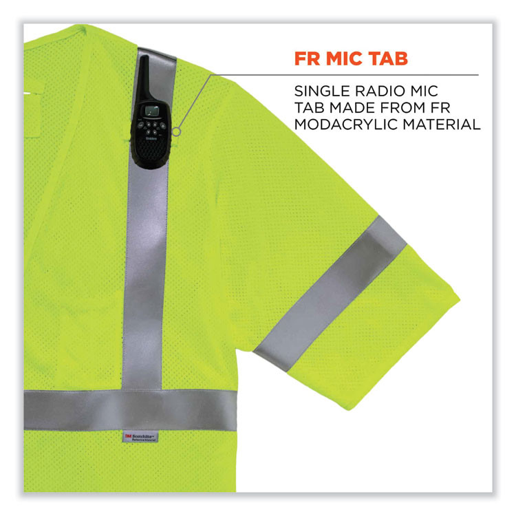 TENACIOUS HOLDINGS, INC. ergodyne® 22219 GloWear 8356FRHL Class 3 FR Hook and Loop Safety Vest with Sleeves, Modacrylic, 4X-Large/5X-Large, Lime