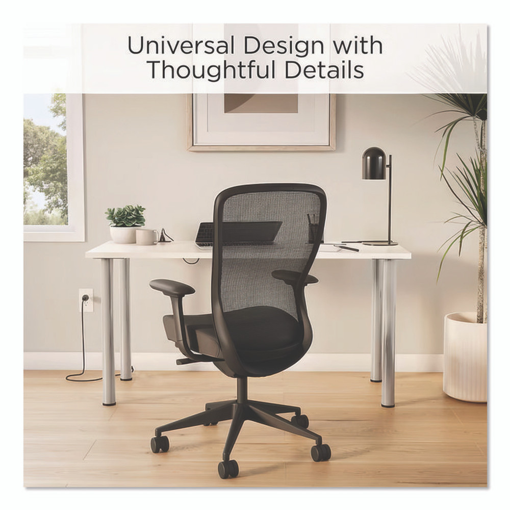 UNION & SCALE 24398966 Essentials Writing Table-Desk with Integrated Power Management, 59.7" x 29.3" x 28.8", White/Aluminum
