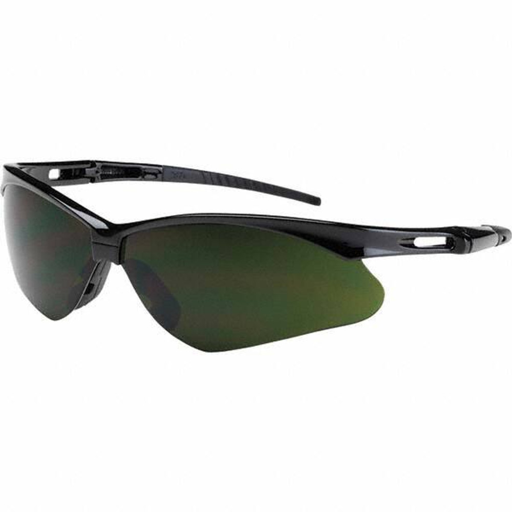 Bouton. 250-AN-10119 Safety Glass: Scratch-Resistant, Green Lenses, Frameless, UV Protection