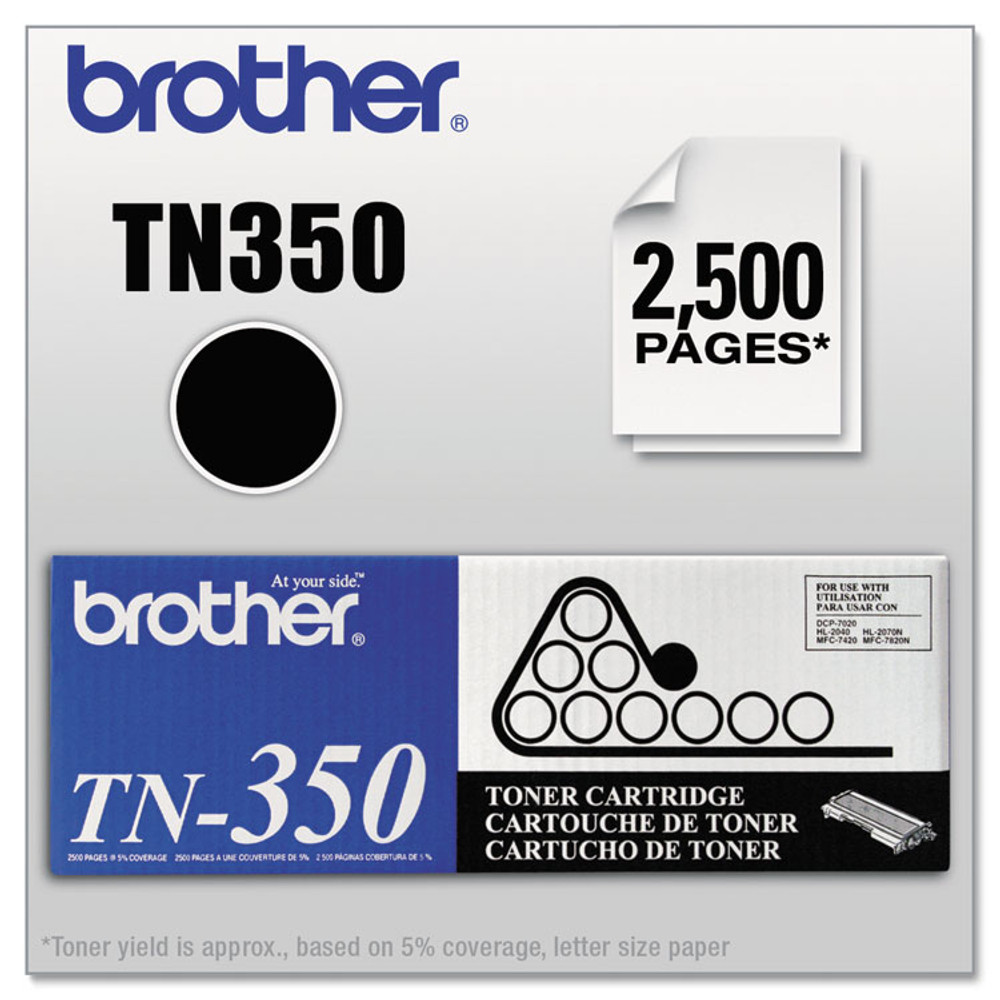 BROTHER INTL. CORP. TN350 TN350 Toner, 2,500 Page-Yield, Black