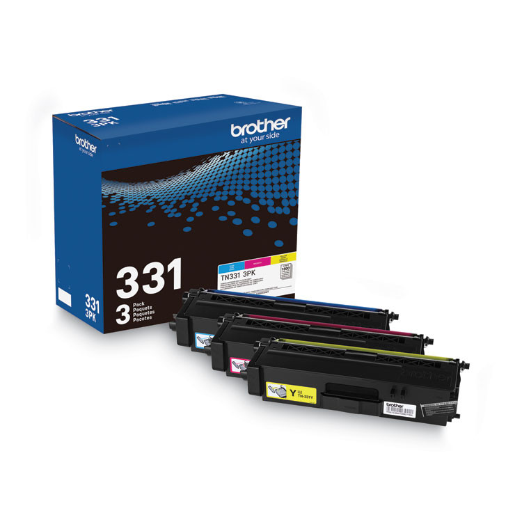 BROTHER INTL. CORP. TN3313PK TN3313PK Toner, 1,500 Page-Yield, Cyan/Magenta/Yellow