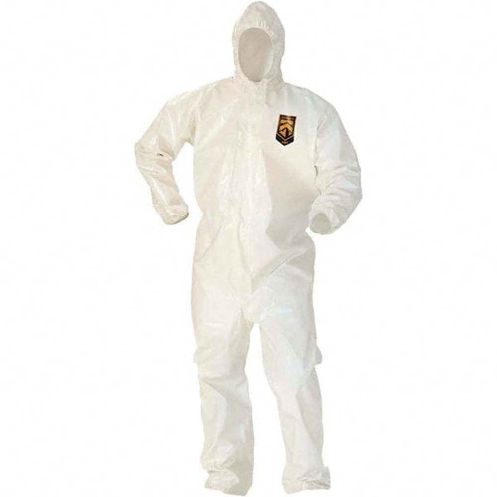 KleenGuard 45644 Non-Disposable Rain & Chemical-Resistant Coverall: White, Saranex