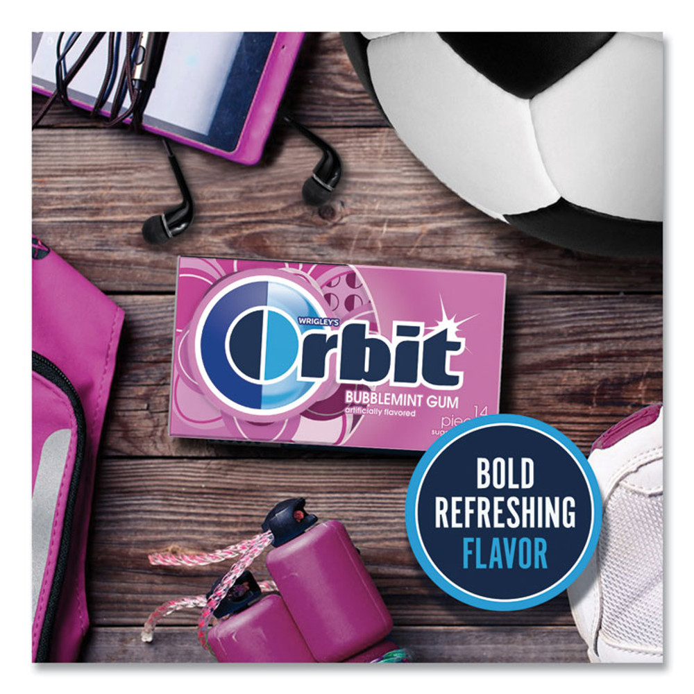 THE WRIGLEY COMPANY Orbit® WMW21489 Sugar-Free Chewing Gum, Bubblemint, 12/Box