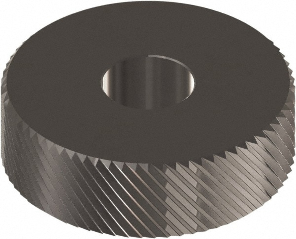 MSC PHLX220BN Beveled Face Knurl Wheel: 1-1/4" Dia, 90 ° Tooth Angle, 20 TPI, Diagonal, Cobalt