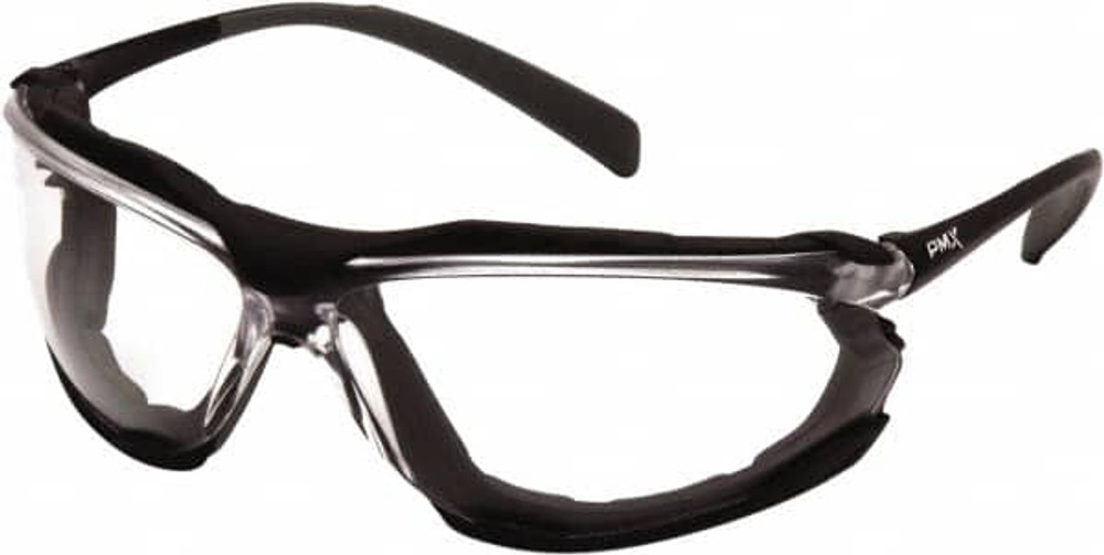 PYRAMEX SB9310ST Safety Glass: Anti-Fog & Scratch-Resistant, Polycarbonate, Clear Lenses, Full-Framed, UV Protection