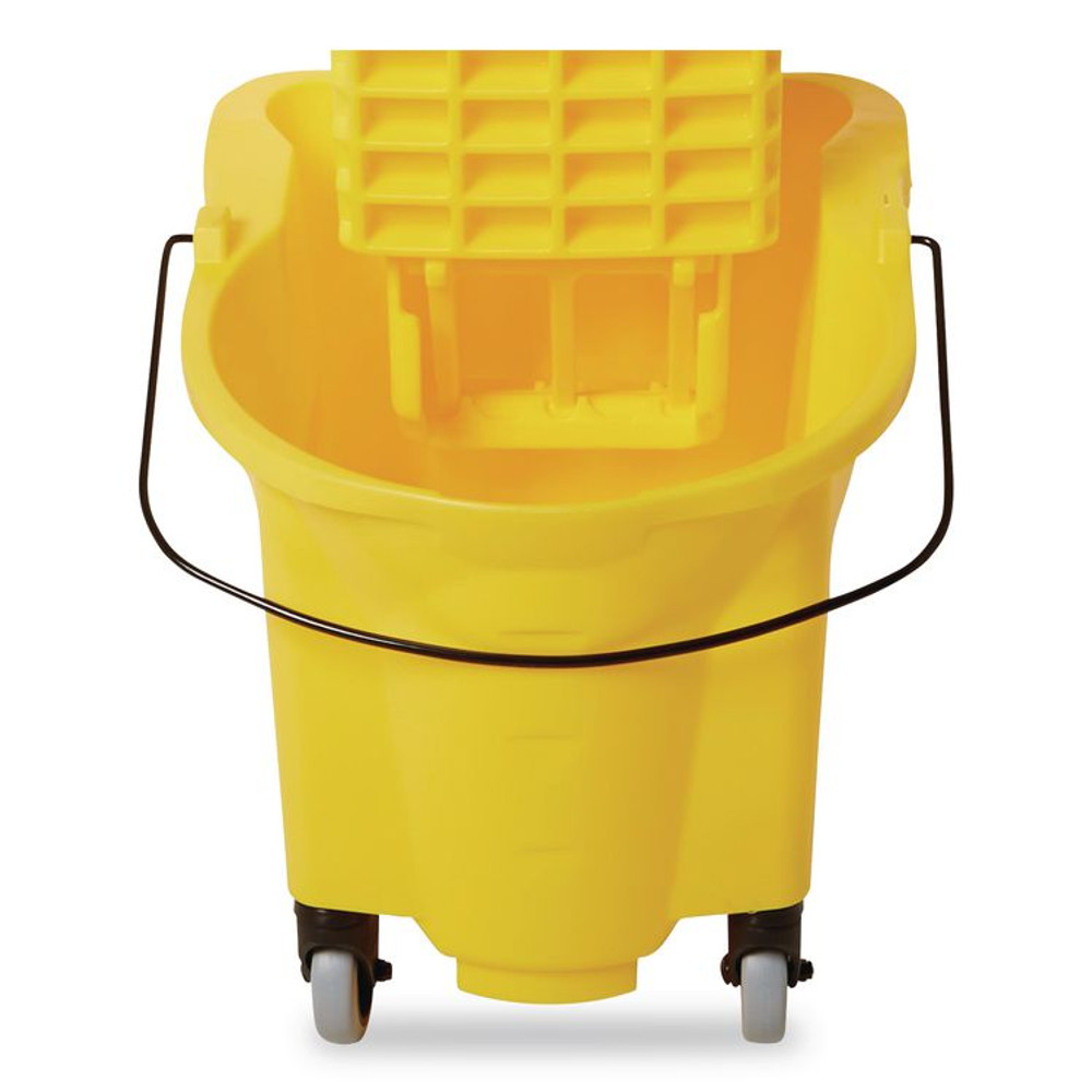 RUBBERMAID COMMERCIAL PROD. FG748000YEL WaveBrake 2.0 Bucket/Wringer Combos, Side-Press, 26 qt, Plastic, Yellow