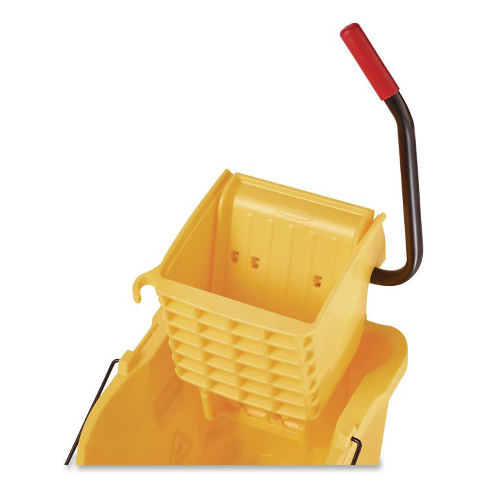 RUBBERMAID COMMERCIAL PROD. FG748000YEL WaveBrake 2.0 Bucket/Wringer Combos, Side-Press, 26 qt, Plastic, Yellow