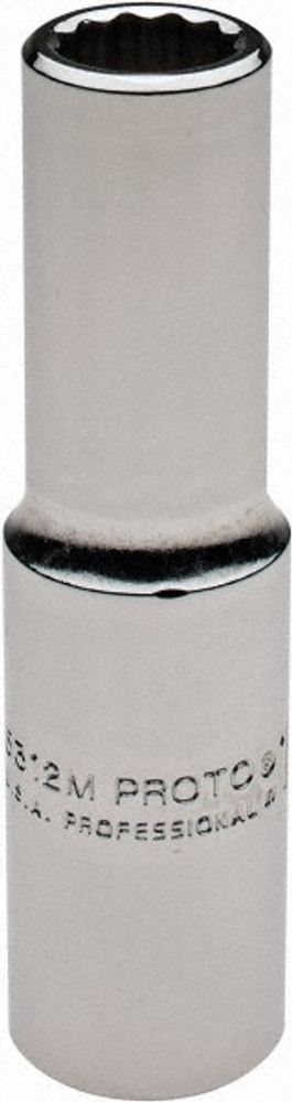 Proto J5312M Deep Hand Socket: 12 mm Socket, 12-Point