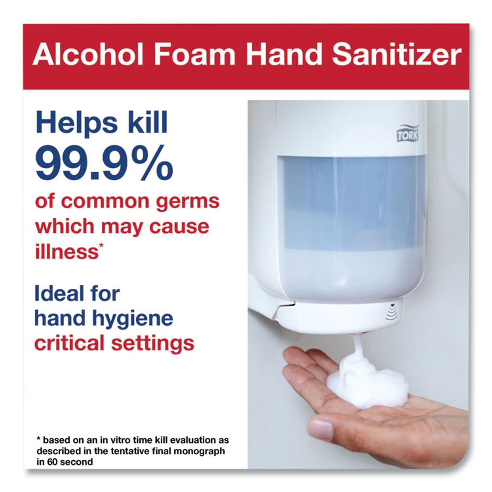 SCA TISSUE Tork® 400217 Premium Alcohol Foam Hand Sanitizer, 1 L Bottle, Unscented, 6/Carton