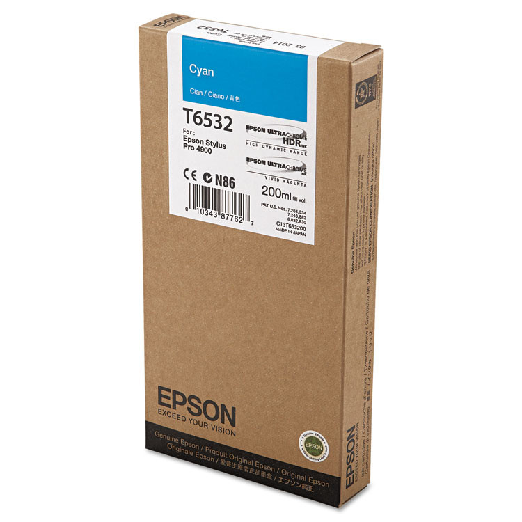 EPSON AMERICA, INC. T653200 T653200 UltraChrome HDR Ink, Cyan