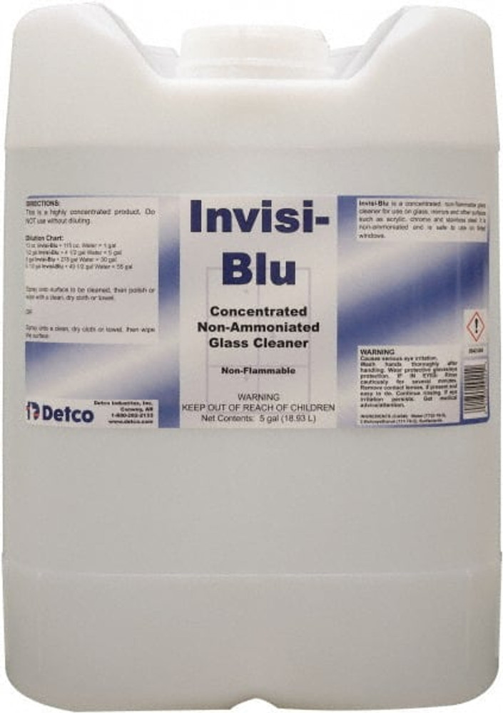 Detco 0942-C05 Invisi-Blu, 5 Gal Cube, Concentrated Glass Cleaner