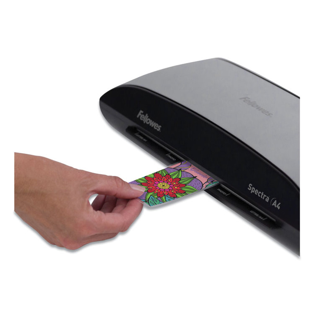 FELLOWES MFG. CO. 52031 Laminating Pouches, 5 mil, 3.75" x 2.25", Gloss Clear, 100/Pack