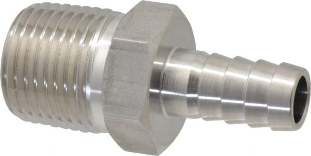 Ham-Let 3001305 Pipe Hose Connector: 3/8 x 1/2" Fitting, 316 Stainless Steel
