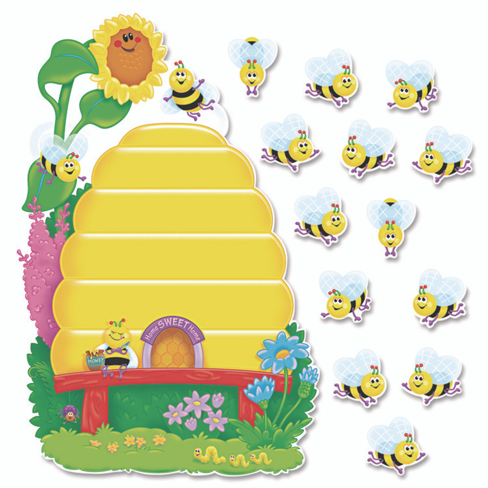 TREND ENTERPRISES, INC. T8077 Busy Bees Job Chart Plus Bulletin Board Set, Busy Bees, 18.25" x 17.5", Assorted Colors, 37/Pack