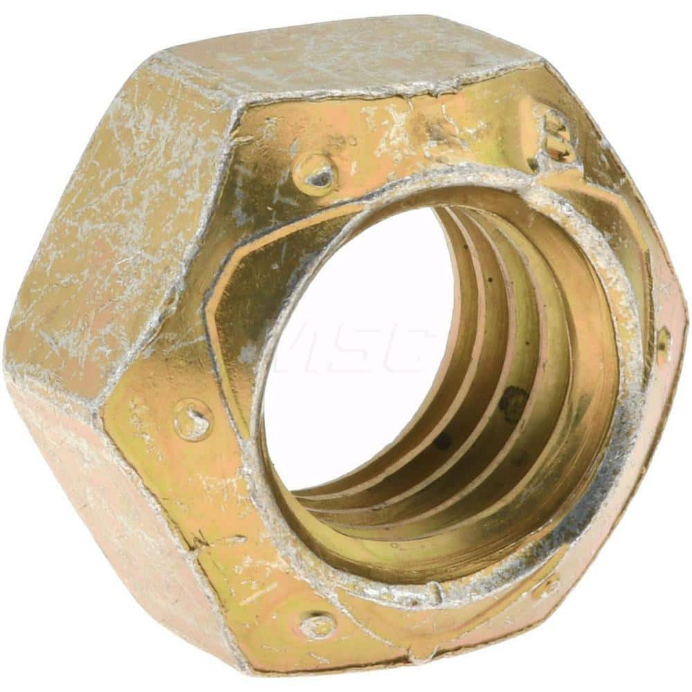 Bowmalloy 36785 Hex Lock Nut: 9/16-12, Grade 9 Steel, Cadmium-Plated with Wax