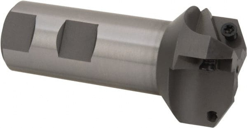 Everede Tool 01271 60&deg; Lead Angle, 3/4" to 1.708" Cut Diam, 1" Shank Diam, Indexable & Chamfer End Mill