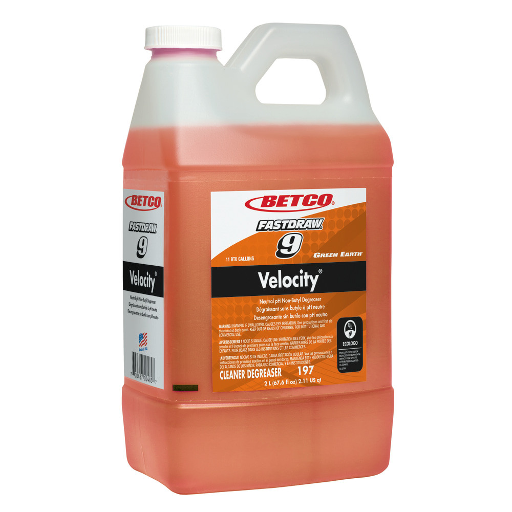BETCO CORPORATION 1974700 Betco Fastdraw Green Earth Velocity Degreaser, Fresh Scent, 2 Liter, Case Of 4