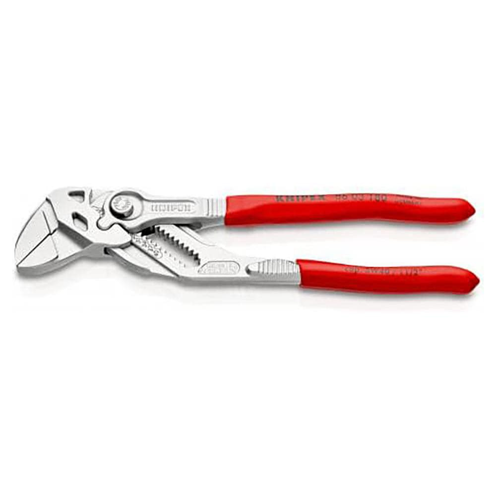 Knipex 86 03 180 Tongue & Groove Plier: 1-1/2" Cutting Capacity, Smooth Jaw