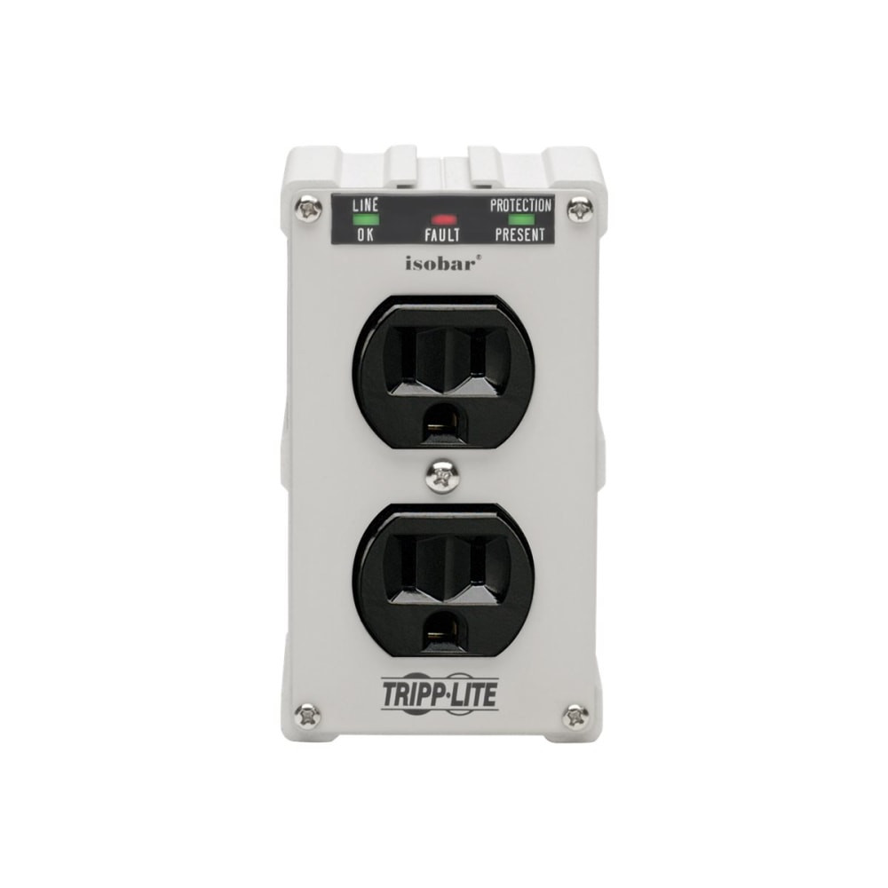 TRIPP LITE ISOBLOK2-0  Isobar Surge Protector Wallmount Direct Plug In 2 Outlet 1410 J - Surge protector - AC 120 V - 1800 Watt - output connectors: 2 - Canada, United States - gray